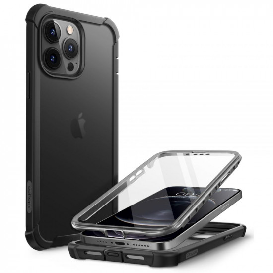 Supcase iPhone 13 Pro Max Clayco Forza Σκληρή Θήκη με Προστασία Οθόνης - Black
