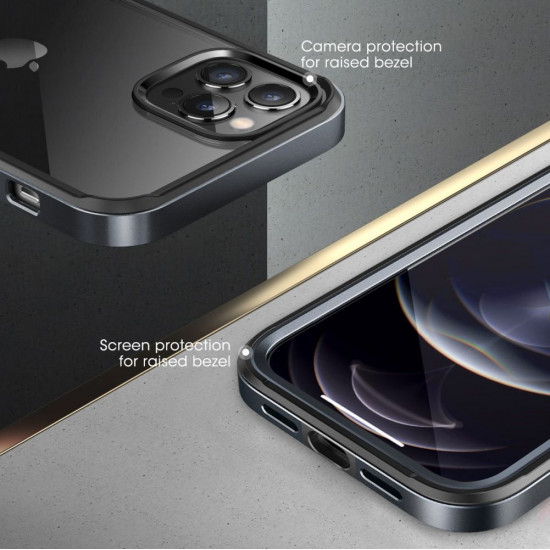 Supcase iPhone 13 Pro UB Edge Pro Σκληρή Θήκη με Προστασία Οθόνης - Black