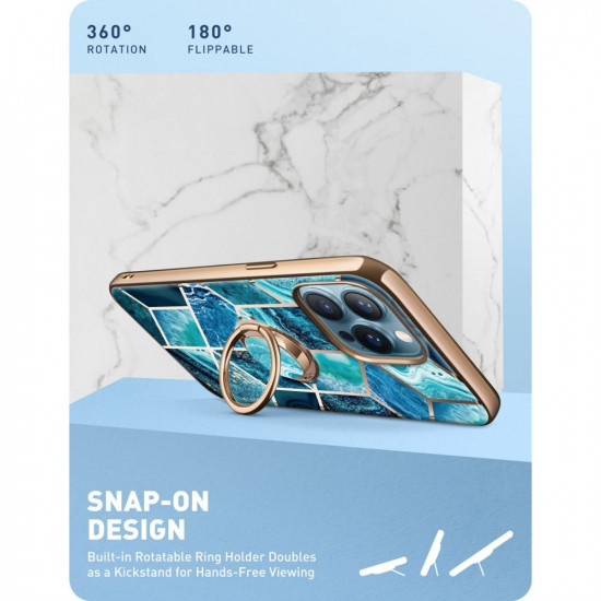 i-Blason iPhone 13 Pro Max IBLSN Cosmo Snap Σκληρή Θήκη με Δαχτυλίδι Συγκράτησης - Ocean Blue