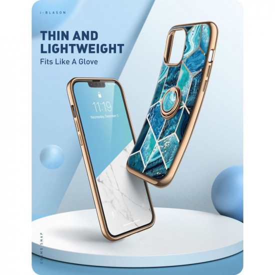 i-Blason iPhone 13 Pro IBLSN Cosmo Snap Σκληρή Θήκη με Δαχτυλίδι Συγκράτησης - Ocean Blue