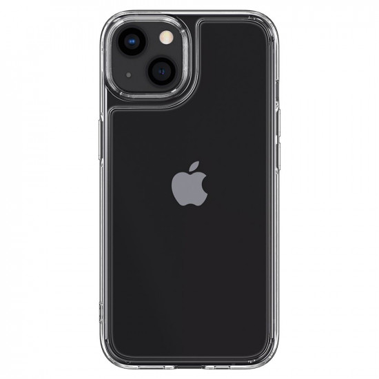 Spigen iPhone 13 Quartz Hybrid Θήκη με Πλαίσιο Σιλικόνης και Όψη Γυαλιού Tempered Glass - Matte Clear