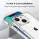 ESR iPhone 13 Ice Shield Θήκη με Πλαίσιο Σιλικόνης και Όψη Γυαλιού Tempered Glass - Διάφανη