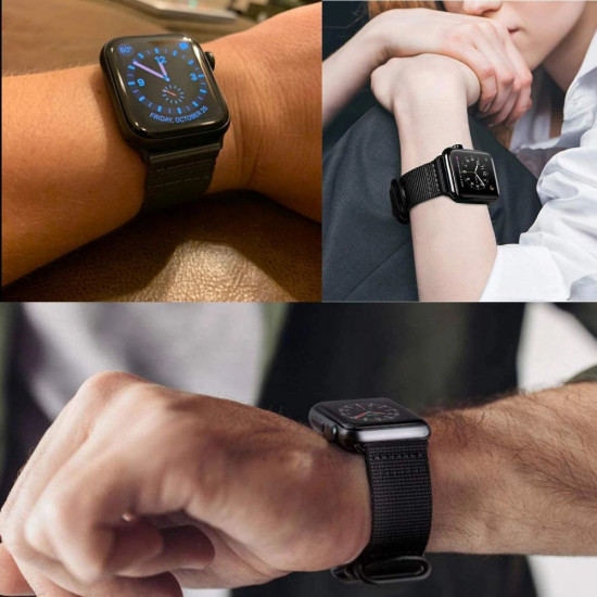 Tech-Protect Λουράκι Apple Watch 2 / 3 / 4 / 5 / 6 / 7 / 8 / 9 / SE / ULTRA / ULTRA 2 - 42 / 44 / 45 / 49 mm Design 2 Scout - Black