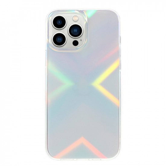 Kingxbar iPhone 13 Pro Streamer Series Σκληρή Θήκη με Πλαίσιο Σιλικόνης - Triangle Pattern - Multicolor