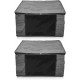 Navaris Σετ με 2 Σακούλες Αποθήκευσης για Κλινοσκεπάσματα - Gray / Dark Gray - 49078.19