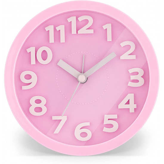 Navaris Παιδικό Αναλογικό Ρολόι και Ξυπνητήρι - Pink - 54910.08
