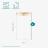 Navaris Glass Storage Jars Set Σετ 3 Γυάλινα Βάζα Αποθήκευσης - 1L - Διάφανα - 54600.02.03