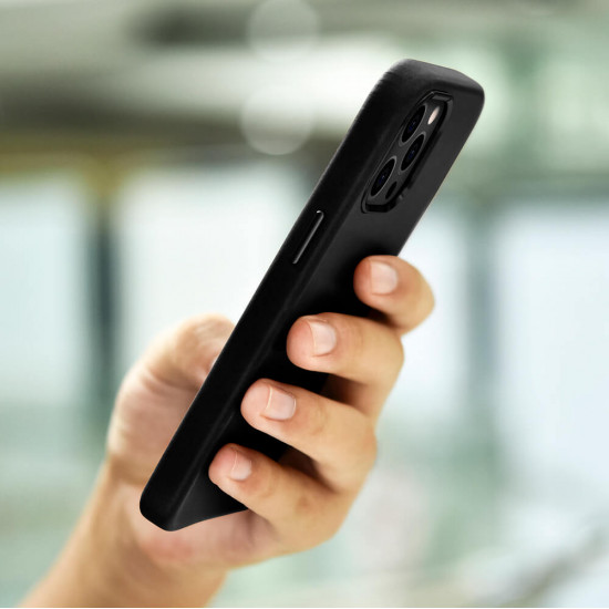 iCarer iPhone 13 Pro Leather Oil Wax Θήκη από Γνήσιο Δέρμα με MagSafe - Black