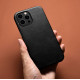 iCarer iPhone 13 Pro Leather Oil Wax Θήκη από Γνήσιο Δέρμα με MagSafe - Black