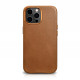iCarer iPhone 13 Pro Leather Oil Wax Θήκη από Γνήσιο Δέρμα με MagSafe - Brown