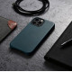 iCarer iPhone 13 Pro Leather Oil Wax Θήκη από Γνήσιο Δέρμα με MagSafe - Blue