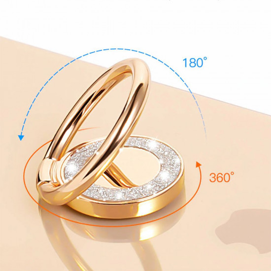 Tech-Protect Ring Glitter Δαχτυλίδι Συγκράτησης Κινητού - Rose Gold