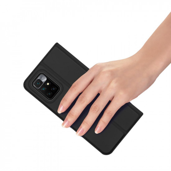Dux Ducis Xiaomi Redmi 10 Flip Stand Case Θήκη Βιβλίο - Black