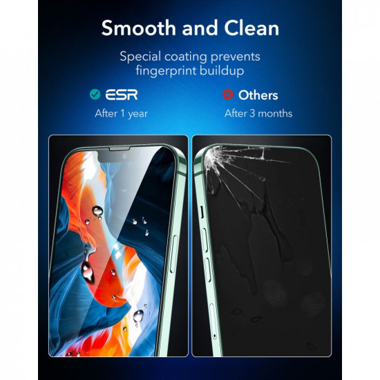 ESR iPhone 13 Pro Max Screen Shield 3D Tempered Glass Αντιχαρακτικό Γυαλί Οθόνης - 2 Τεμάχια - Clear