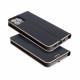 Forcell iPhone 13 Pro Max Luna Gold Θήκη Βιβλίο Stand - Black