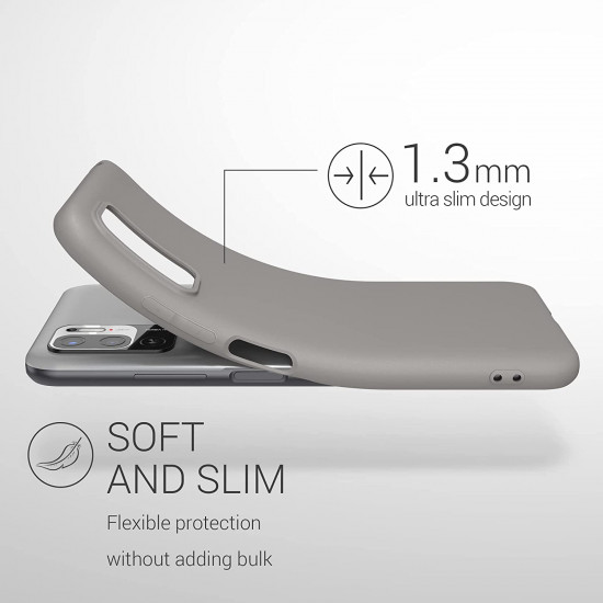 KW Xiaomi Redmi Note 10 5G Θήκη Σιλικόνης TPU - Titanium Grey - 54947.155