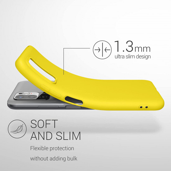 KW Xiaomi Redmi Note 10 5G Θήκη Σιλικόνης TPU - Vibrant Yellow - 54947.165