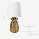 Navaris Desk Lamp Επιτραπέζιο Φωτιστικό - Ανανάς - 35cm - Gold / White - 49150.66.02