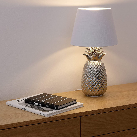 Navaris Desk Lamp Επιτραπέζιο Φωτιστικό - Ανανάς - 40cm - Silver / White - 49151.67.02