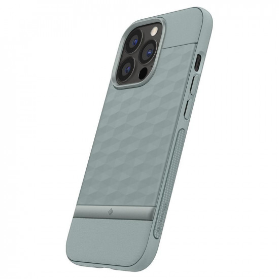 Caseology iPhone 13 Pro Parallax Θήκη Σιλικόνης με Σκληρό Πλαίσιο - Sage Green