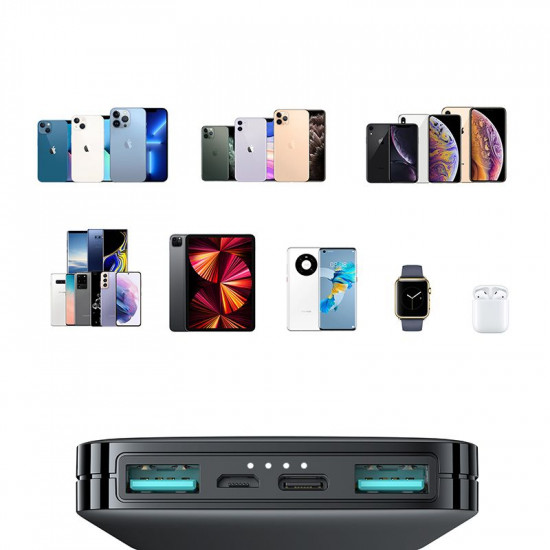 Joyroom JR-T012 Power Bank 10000mAh 2xUSB Ports for Smartphones - Black