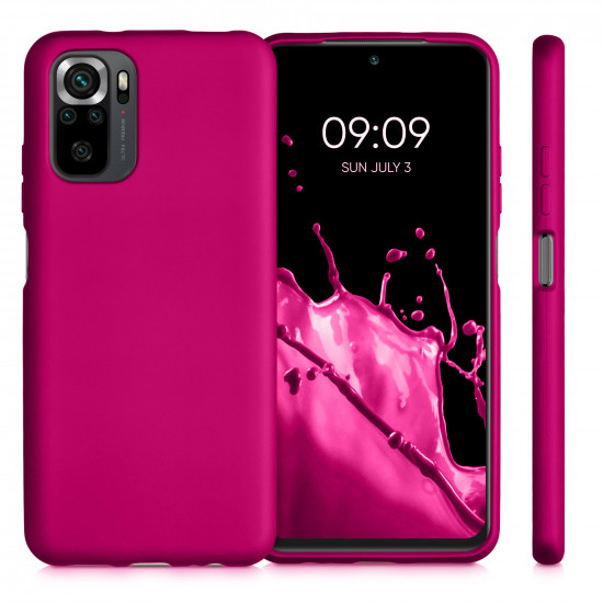 KW Xiaomi Redmi Note 10 / Note 10S Θήκη Σιλικόνης TPU - Metallic Pink - 54542.65
