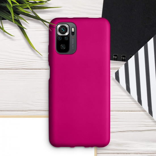 KW Xiaomi Redmi Note 10 / Note 10S Θήκη Σιλικόνης TPU - Metallic Pink - 54542.65