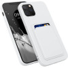 KW iPhone 12 Pro Max Θήκη Σιλικόνης TPU με Υποδοχή για Κάρτα - White - 55113.02