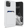 KW iPhone 12 Pro Max Θήκη Σιλικόνης TPU με Υποδοχή για Κάρτα - White - 55113.02