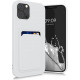 KW iPhone 12 Pro Max Θήκη Σιλικόνης TPU με Υποδοχή για Κάρτα - White - 55113.02