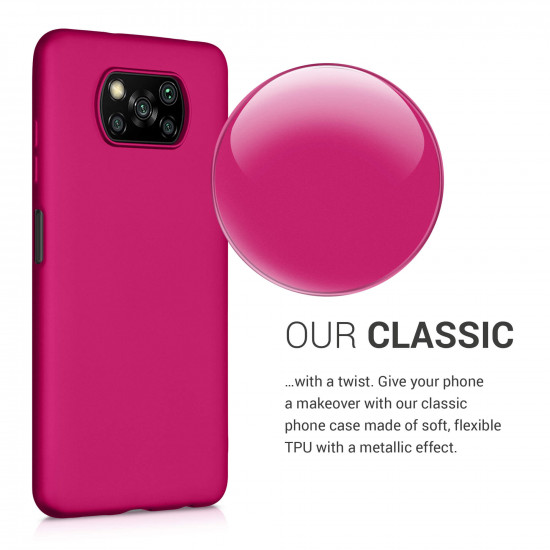 KW Xiaomi Poco X3 NFC / X3 Pro Θήκη Σιλικόνης TPU - Metallic Pink - 53483.65