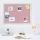 Navaris Πίνακας Ανακοινώσεων από Λούτρινο Ύφασμα με Ξύλινο Πλαίσιο - Pink / White - 55215.02