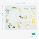 Navaris Βρεφική Κουβέρτα Ορόσημο - Design Animals - White / Multicolor - 54818.01