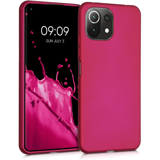 KW Xiaomi Mi 11 Lite / Mi 11 Lite 5G Θήκη Σιλικόνης TPU - Metallic Pink - 54727.65