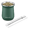 Navaris Σετ με Κούπα και Καλαμάκι Bombilla για Τσάι Yerba Mate - Green - 54274.01.07