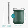 Navaris Σετ με Κούπα και Καλαμάκι Bombilla για Τσάι Yerba Mate - Green - 54274.01.07