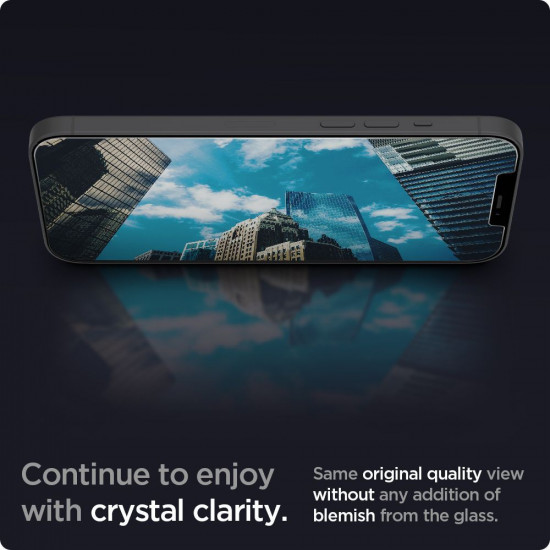 Spigen iPhone 13 / 13 Pro Glas.TR EZ Fit 0.2mm 2.5D 9H Tempered Glass Αντιχαρακτικό Γυαλί Οθόνης - 2 Τεμάχια - Antiblue - AGL03389