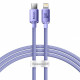 Baseus Crystal Shine Cable Type-C to Lightning PD 20W - Καλώδιο Δεδομένων και Γρήγορης Φόρτισης Type-C to Lightning 1.2M - Purple - CAJY000205