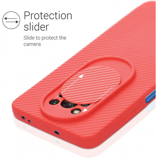 KW Xiaomi Poco X3 NFC / X3 Pro Θήκη Σιλικόνης με Κάλυμμα για την Κάμερα - Red - 54867.09