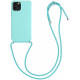 KW iPhone 12 Pro Max Θήκη Σιλικόνης TPU με Λουράκι - Light Blue - 54140.23