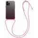 KW iPhone 12 / 12 Pro Θήκη Σιλικόνης TPU με Λουράκι - Pink - Διάφανη - 54084.05
