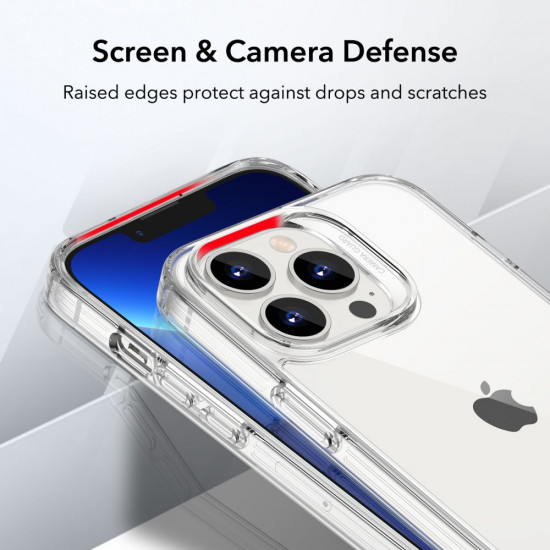 ESR iPhone 13 Pro Max Ice Shield Θήκη με Πλαίσιο Σιλικόνης και Όψη Γυαλιού Tempered Glass - Διάφανη