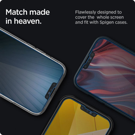 Spigen iPhone 13 Pro Max GLAS.tR Slim Privacy HD 2.5D Αντιχαρακτικό Γυαλί Οθόνης 9H - Clear / Black - AGL03384