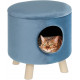 Relaxdays Σκαμπό / Σπηλιά για Γάτες - 41 x 40,5 cm - Blue - 4052025385095