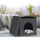 Relaxdays Κρησφύγετο / Σπηλιά για Γάτες και Μικρά Σκυλιά - 38,5 x 37 x 37 cm - Grey - 4052025385156