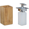 Relaxdays Σαπουνοθήκη Dispenser από Bamboo - Natural - 4052025205461