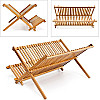 Relaxdays Στεγνωτήριο Πιάτων από Μπαμπού - Brown - 4052025140731