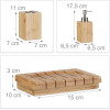 Relaxdays Ξύλινο Αξεσουάρ Μπάνιου από Bamboo - Natural - 4052025221768