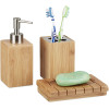 Relaxdays Ξύλινο Αξεσουάρ Μπάνιου από Bamboo - Natural - 4052025221768