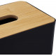 Relaxdays Κουτί Αποθήκευσης για Χαρτομάντηλα με Καπάκι από Μπαμπού - Black / Natural - 4052025326487